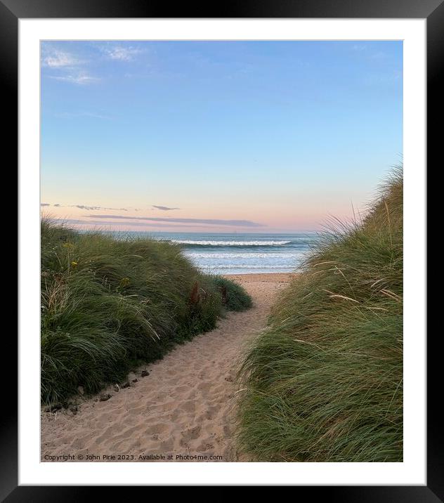 Embleton Beach and Dune Framed Mounted Print by John Pirie