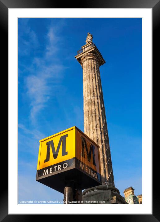 Grey's Monument Newcastle Framed Mounted Print by Bryan Attewell