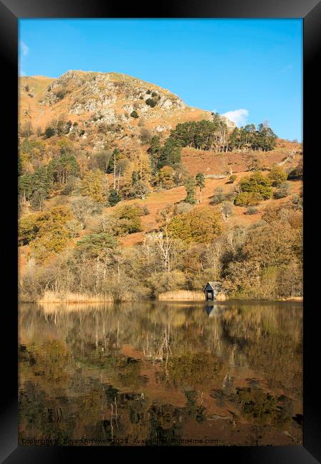 Rydal Water reflection Framed Print by Bryan Attewell
