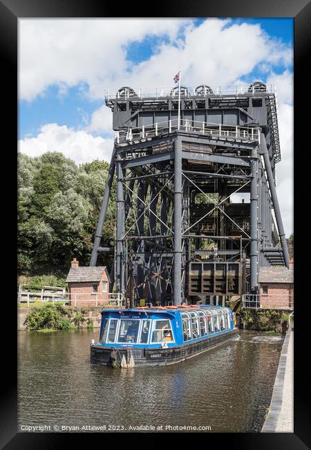 Anderton Boat Lift Framed Print by Bryan Attewell