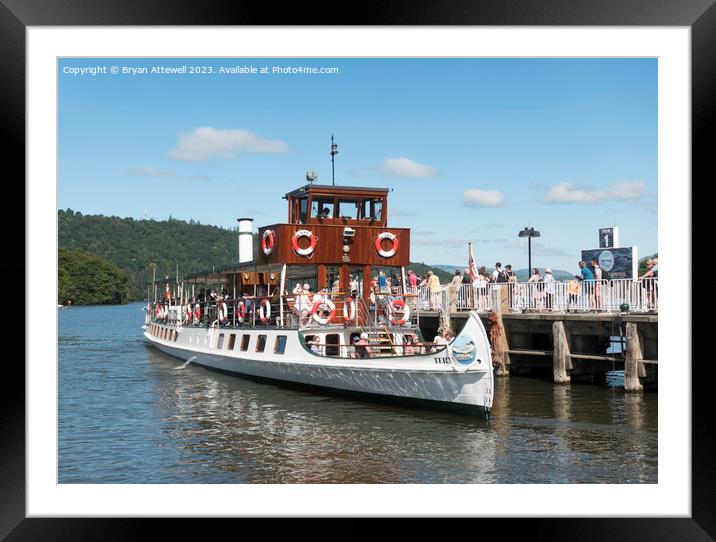Steam yacht Tern, Windermere Framed Mounted Print by Bryan Attewell