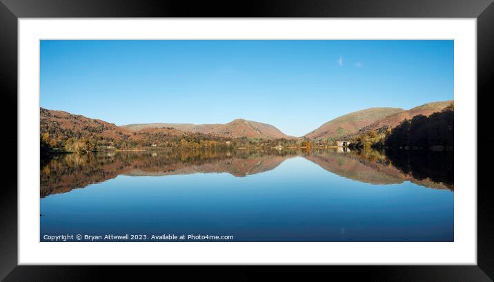 Grasmere Panorama Autumn Framed Mounted Print by Bryan Attewell