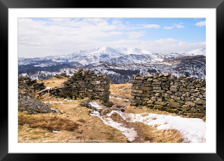 Winter view Lake District Framed Mounted Print by Bryan Attewell