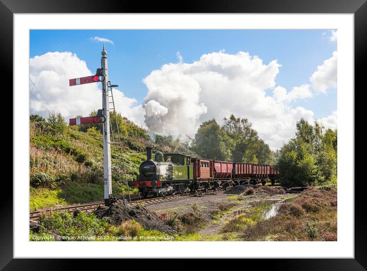 Steam train Tanfield Railway Framed Mounted Print by Bryan Attewell