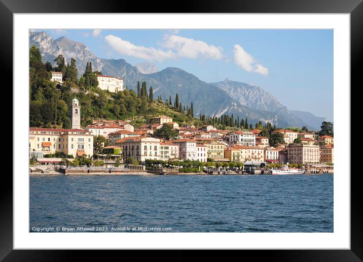 Bellagio seen from Lake Como Framed Mounted Print by Bryan Attewell