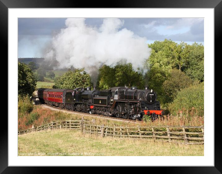 NYMR Double Header Framed Mounted Print by Bryan Attewell