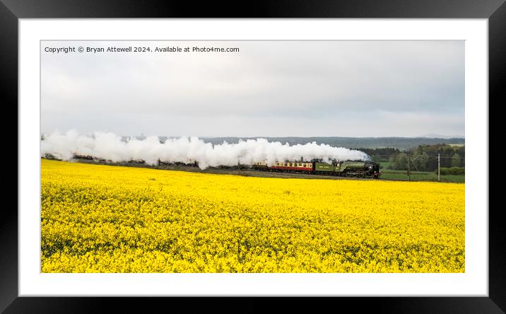 Steam loco 60163 Tornado at speed Framed Mounted Print by Bryan Attewell