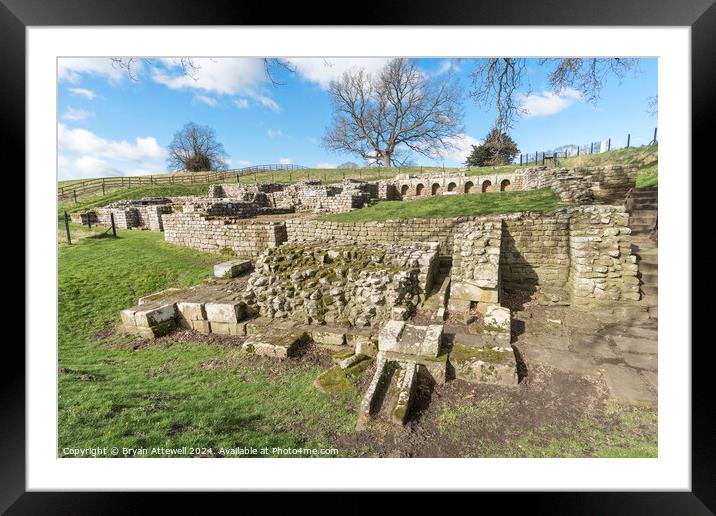  Chesters Roman Fort Framed Mounted Print by Bryan Attewell