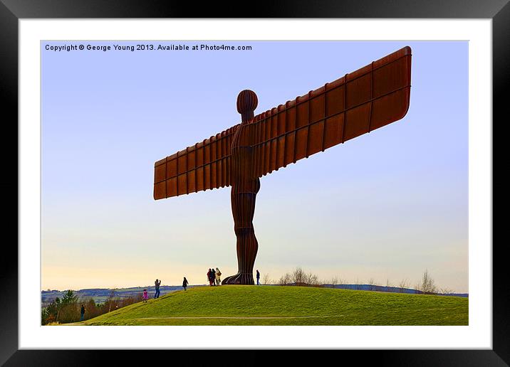 Angel of the North Framed Mounted Print by George Young