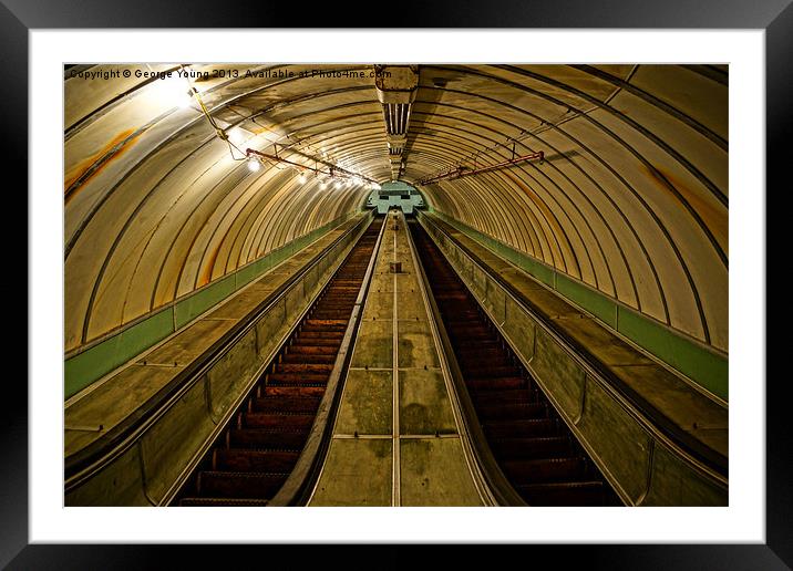 Pedestrian Tunnel Framed Mounted Print by George Young