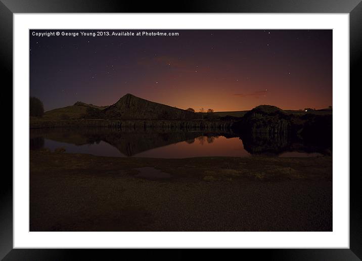 Stars at Cawfields Framed Mounted Print by George Young
