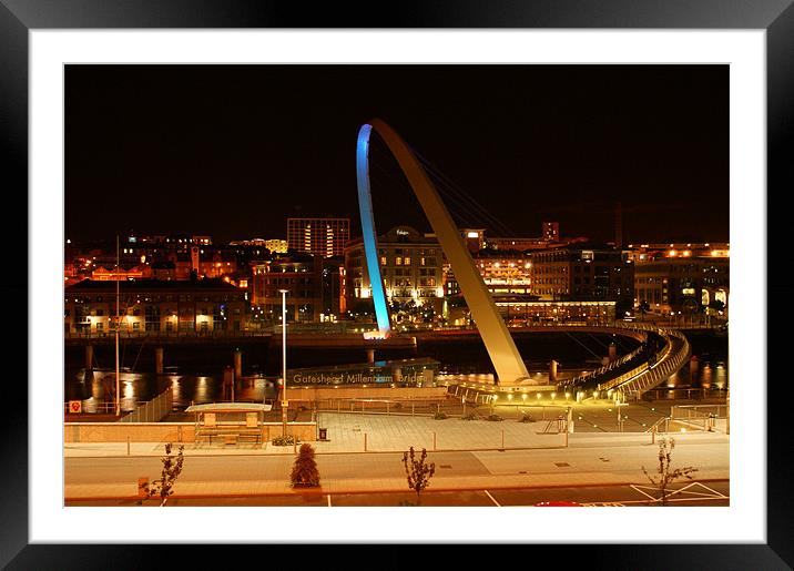 Millennium Bridge Newcastle Framed Mounted Print by George Young
