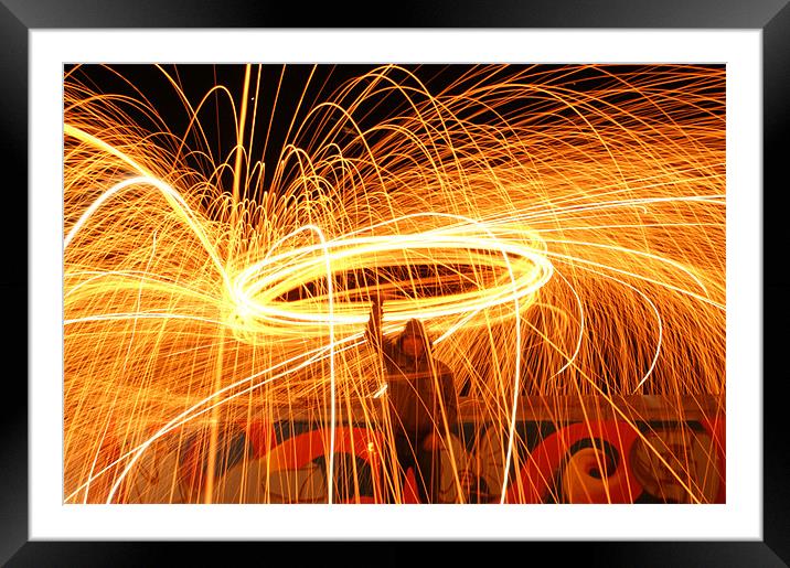 Wire Wool Cowboy Framed Mounted Print by George Young