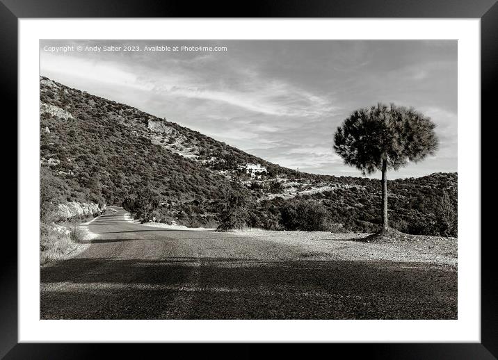 A Quiet Road Framed Mounted Print by Andy Salter