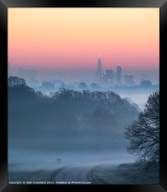 Dawn over London Framed Print by Alan Crossland