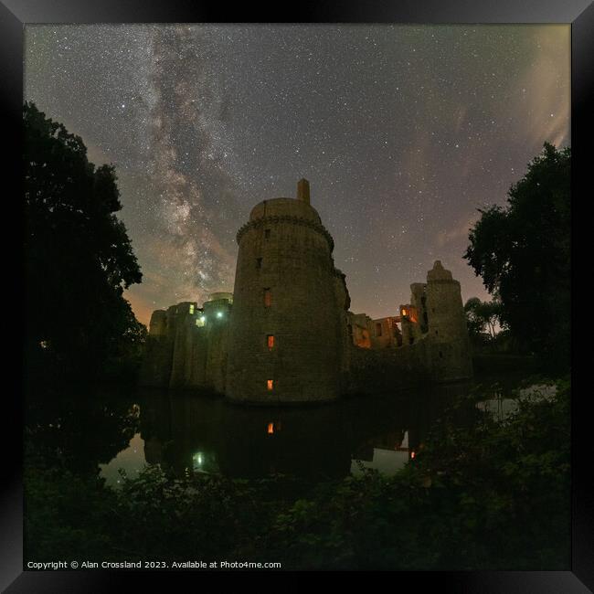 Milky Way Over the Chateau Framed Print by Alan Crossland