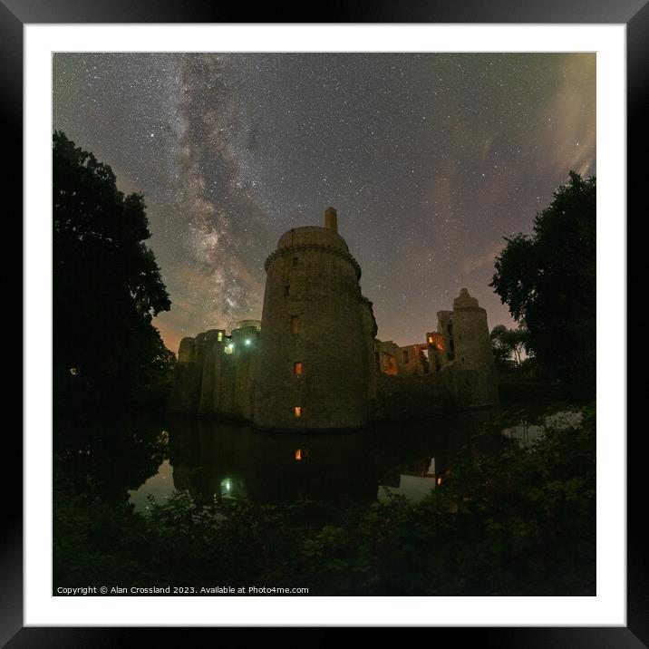 Milky Way Over the Chateau Framed Mounted Print by Alan Crossland