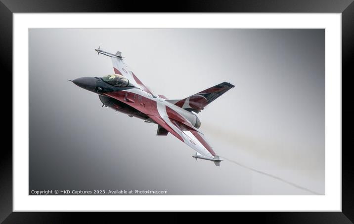 The Royal Danish Airforce F-16 at Riat 2023 Framed Mounted Print by HKD Captures