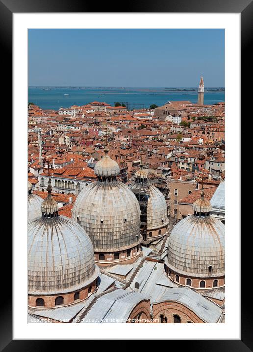 A view of Venice, Italy, from the Campanile Framed Mounted Print by Sean Tobin