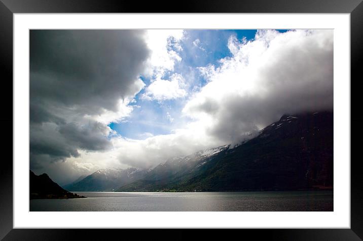Fjord storm Framed Mounted Print by Alan Pickersgill