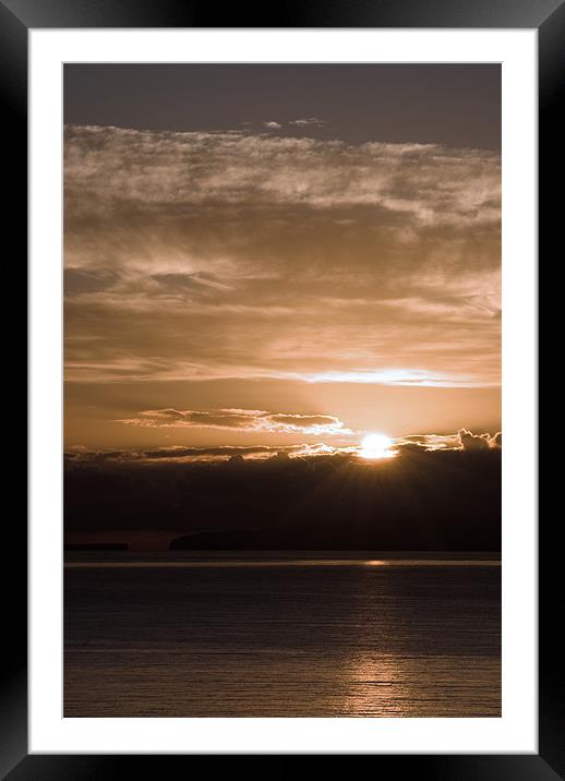 Madeiran sunrise Framed Mounted Print by Alan Pickersgill