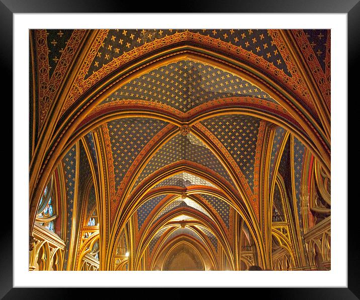 Sainte-Chapelle vaulted roof Framed Mounted Print by Alan Pickersgill