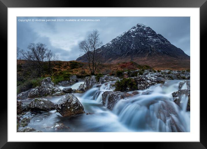 Glen Etive  Framed Mounted Print by Andrew percival