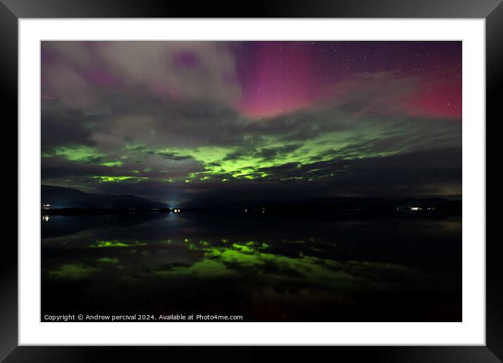 Northern lights Framed Mounted Print by Andrew percival