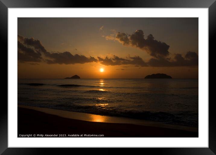 Sunrise over the Gulf of Thailand Framed Mounted Print by Philip Alexander