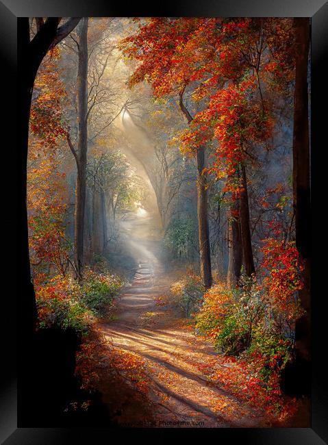 Autumn Woodland III Framed Print by Harold Ninek