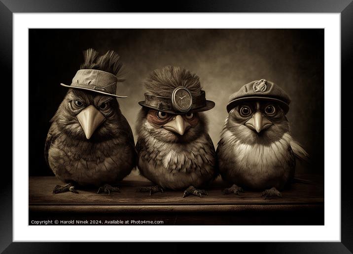 Angry Birds Framed Mounted Print by Harold Ninek