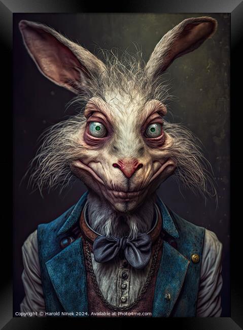 March Hare Framed Print by Harold Ninek