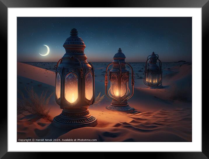 Desert Lanterns Framed Mounted Print by Harold Ninek