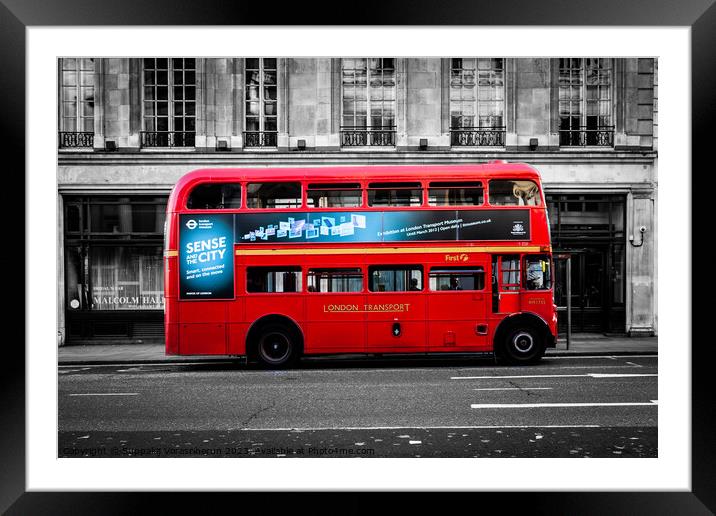 London classic double-decker bus Framed Mounted Print by Suppakij Vorasriherun