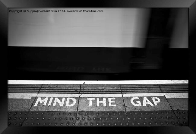Mind the gap Framed Print by Suppakij Vorasriherun
