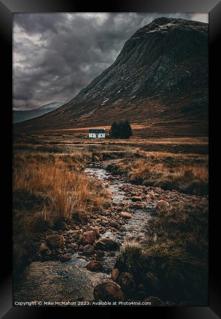 Lagangarbh Hut , Glencoe Scotland  Framed Print by Mike McMahon