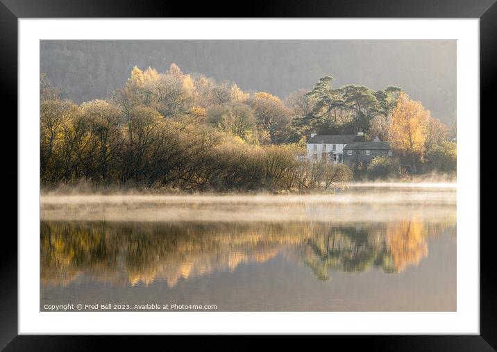 Stables Hill Farm Derwentwater Lake District Framed Mounted Print by Fred Bell