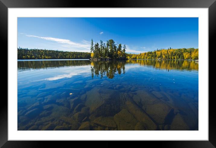 Northern Lake Framed Mounted Print by Dave Reede