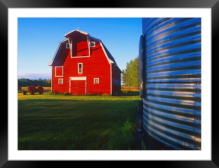 red barn Framed Mounted Print by Dave Reede