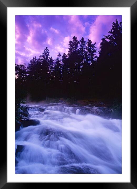 Waterfalls, Rushing River Framed Mounted Print by Dave Reede