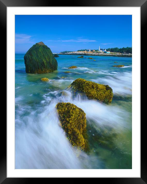 low tide on Seal Island  Framed Mounted Print by Dave Reede