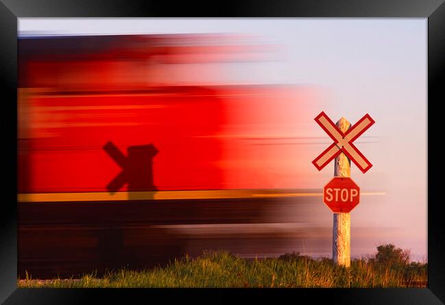 Speeding Train Framed Print by Dave Reede