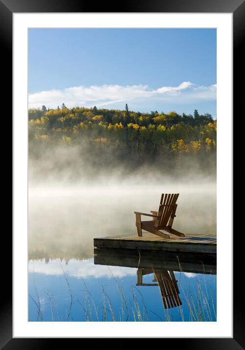 Autumn View From the Dock Framed Mounted Print by Dave Reede
