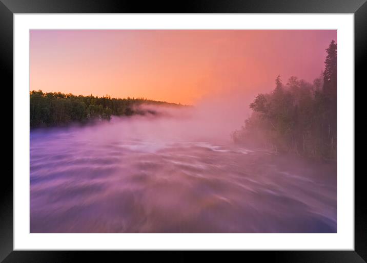 Otter Rapids along the Churchill River Framed Mounted Print by Dave Reede