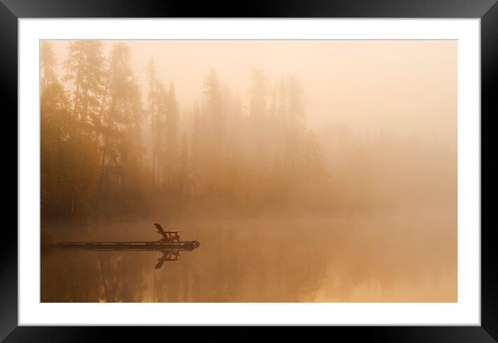 Misty Morning Framed Mounted Print by Dave Reede