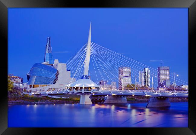 Winnipeg skyline Framed Print by Dave Reede