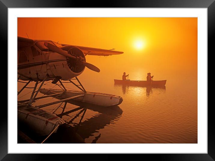 Morning Canoe Framed Mounted Print by Dave Reede