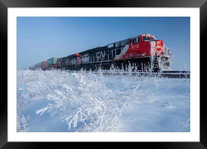 Cold Morning Along the Railway Framed Mounted Print by Dave Reede