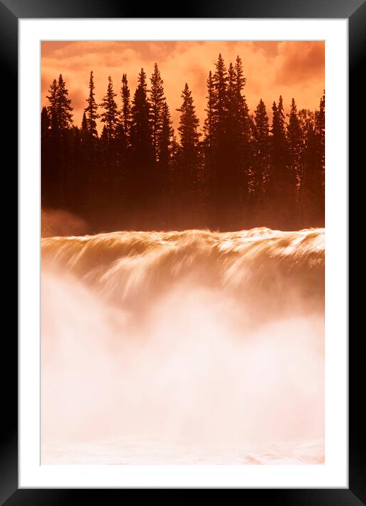 Pisew Falls along the Grass River Framed Mounted Print by Dave Reede