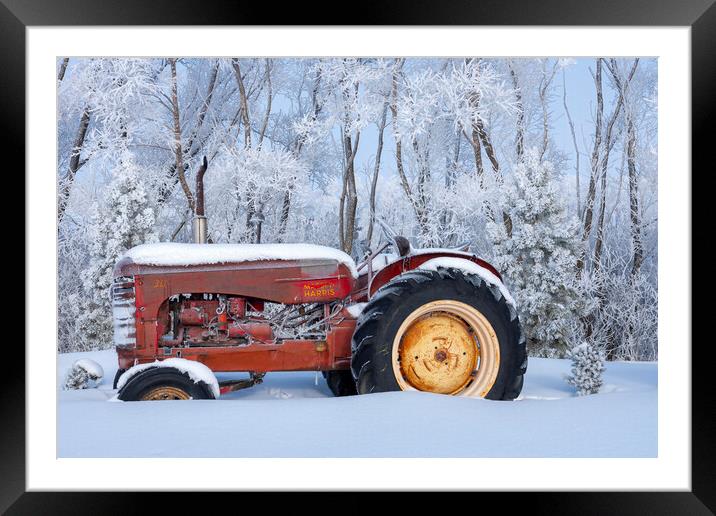 Tractor Framed Mounted Print by Dave Reede
